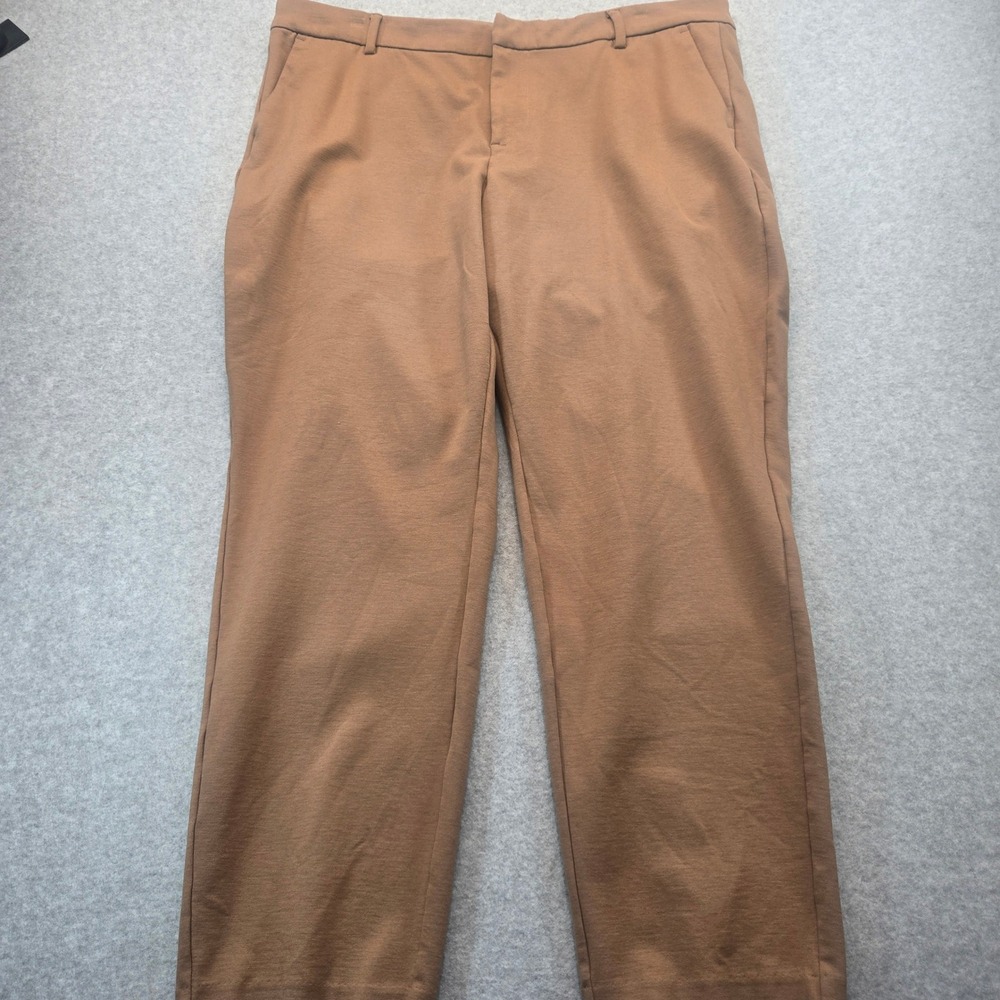 Liverpool Los Angeles Kelsey Knit Trousers Camel Brown Straight Leg Pants 20W